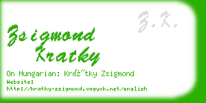 zsigmond kratky business card